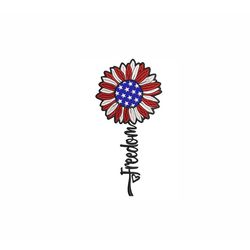 Sunflowers Machine Embroidery Design. 5 Sizes. Independence Day Embroidery Design
