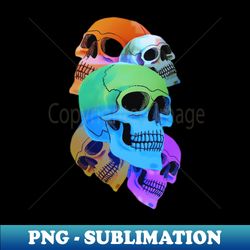 Multi Color Skulls Digital Art - PNG Transparent Sublimation File - Defying the Norms