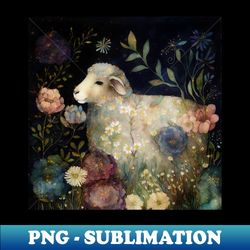 Sheep  Watercolor Farm Animals - Special Edition Sublimation PNG File - Perfect for Creative Projects