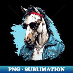 Urban Stallion Streetwise Horse Vibes  Horse Lovers - Exclusive PNG Sublimation Download - Fashionable and Fearless