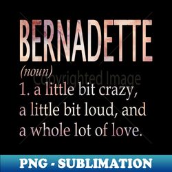 Bernadette Girl Name Definition - Creative Sublimation PNG Download - Add a Festive Touch to Every Day