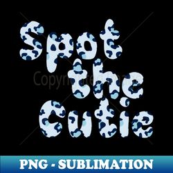 spot the cutie leopard print pattern blue - elegant sublimation png download - perfect for personalization