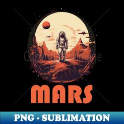 A science fiction scene of the planet Mars - Artistic Sublimation Digital File - Perfect for Personalization