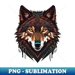 Vibrant Wolf 12 - Exclusive PNG Sublimation Download - Perfect for Creative Projects
