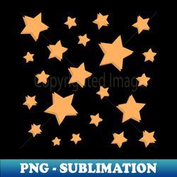 Orange Stars - Artistic Sublimation Digital File - Boost Your Success with this Inspirational PNG Download
