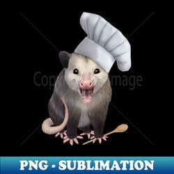 chef opossum - cute possum in a chefs hat - exclusive sublimation digital file - perfect for creative projects