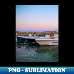 Seaport Sunset Summer Boats Sailing - PNG Sublimation Digital Download - Bring Your Designs to Life