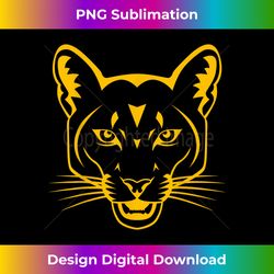Cool Cougar Head Wildcat Mountain Lion T- - Timeless PNG Sublimation Download - Striking & Memorable Impressions