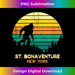 Retro St Bonaventure, New York Bigfoot Souvenir - Sleek Sublimation PNG Download - Striking & Memorable Impressions