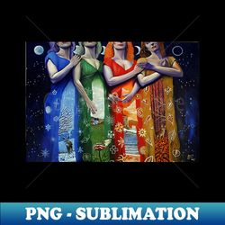 Seasonal Daughters of Mother Nature - Decorative Sublimation PNG File - Perfect for Creative Projects