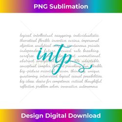 INTP Personality Type Introvert Design - Innovative PNG Sublimation Design - Rapidly Innovate Your Artistic Vision