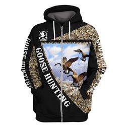 Goose Hunting Branded Unisex Zip Up Hoodie