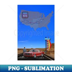 Skyliner Motel Route 66 - PNG Transparent Sublimation File - Bring Your Designs to Life