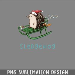 Sledgehog PNG, Christmas PNG