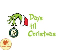 Oakland Athletics Christmas Svg, Christmas Svg, Baseball Sports Svg, MLB Team Svg, MLB, MLB Design 16