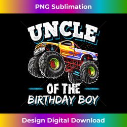 Uncle of the Birthday Boy Monster Truck Birthday Party - Sleek Sublimation PNG Download - Customize with Flair