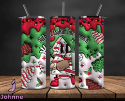 Christmas 20oz Tumbler Wrap PNG, Christmas 3D Inflated Puffy Tumbler Wrap Png, Grinchmas 20oz Png 96