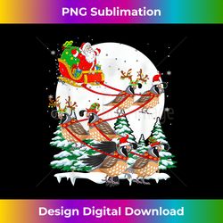 Santa Sleigh Reindeer Quails Christmas Birds Lover Family - Artisanal Sublimation PNG File - Elevate Your Style with Intricate Details