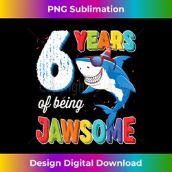 6 Year Old Boys Kids JawSome Shark 6th Birthday - Bohemian Sublimation Digital Download - Immerse in Creativity with Every Design