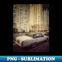 Cadillac in Manhattan New York City - PNG Transparent Digital Download File for Sublimation - Fashionable and Fearless