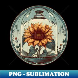 Sunflower Bell Jar - Special Edition Sublimation PNG File - Perfect for Sublimation Mastery