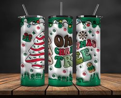 Christmas 20oz Tumbler Wrap PNG, Christmas 3D Inflated Puffy Tumbler Wrap Png, Grinchmas 20oz Png 39
