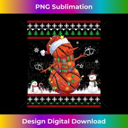 basketball snowman christmas pajama ugly tee sport ball - bohemian sublimation digital download - striking & memorable impressions