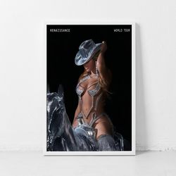 Beyonce RENAISSANCE World Tour Poster, Wall Art Decor Print Posters for Room Aesthetic Decor Canvas Poster