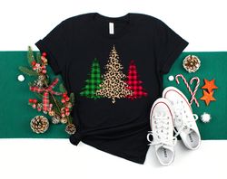 Christmas Tree T-Shirt, Buffalo Plaid Christmas Tree T-Shirt, Christmas Shirt, Feliz Navidad Shirt, Merry Christmas T-Sh