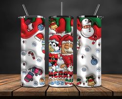 Christmas 20oz Tumbler Wrap PNG, Christmas 3D Inflated Puffy Tumbler Wrap Png, Grinchmas 20oz Png 263