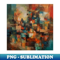 Minimalistic Geometric Patterns in an Abstract Oil Painting - Elegant Sublimation PNG Download - Enhance Your Apparel with Stunning Detail