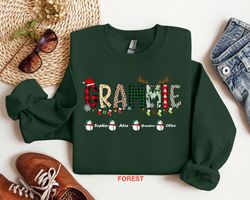 Grammie Sweatshirt, Custom Grandkids Name Shirt, Christmas Grammie Shirt, Christmas Shirt, Christmas Sweatshirt, Christm