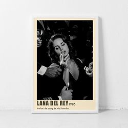 Lana Del Rey Poster, Family Decorative Painting Wall Art Posters Gifts Decor Canvas Poster