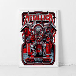 Metallica Music Gig Concert Poster Classic Retro Rock Vintage Wall Art Print Decor Canvas Poster
