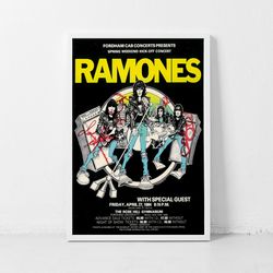 The Ramones Music Gig Concert Poster Classic Retro Rock Vintage Wall Art Print Decor Canvas Poster-1