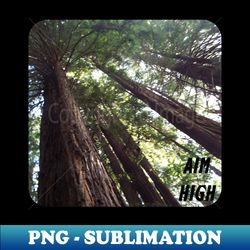 Aim High Giant Redwood Trees - Sublimation-Ready PNG File - Defying the Norms