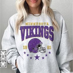 Vikings Crewneck Retro Shirt, Vintage Minnesota Football Vintage Sweatshirt, Gift For Fan Minnesota Football