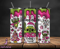 Christmas 20oz Tumbler Wrap PNG, Christmas 3D Inflated Puffy Tumbler Wrap Png, Grinchmas 20oz Png 336