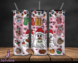 Christmas 20oz Tumbler Wrap PNG, Christmas 3D Inflated Puffy Tumbler Wrap Png, Grinchmas 20oz Png 370