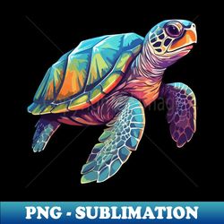 Sea Turtle - PNG Sublimation Digital Download - Enhance Your Apparel with Stunning Detail