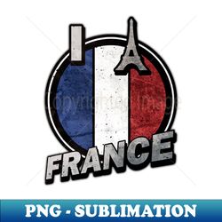 I LOVE FRANCE - Vintage Sublimation PNG Download - Perfect for Personalization