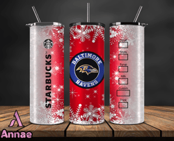 Baltimore Ravens Christmas Tumbler Png, NFL Merry Christmas Png, NFL, NFL Football Png 35