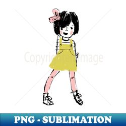 Mellow Yellow Girl - High-Resolution PNG Sublimation File - Instantly Transform Your Sublimation Projects