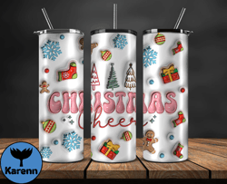 Grinchmas Christmas 3D Inflated Puffy Tumbler Wrap Png, Christmas 3D Tumbler Wrap, Grinchmas Tumbler PNG 57