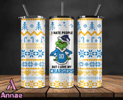 Los Angeles Chargers Christmas Tumbler Png, NFL Merry Christmas Png, NFL, NFL Football Png 105