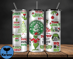 Grinchmas Christmas 3D Inflated Puffy Tumbler Wrap Png, Christmas 3D Tumbler Wrap, Grinchmas Tumbler PNG 104
