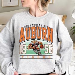 Vintage Auburn Tigers Mascot Sweatshirt, Retro Auburn Football Sweatshirt, NCAA Football Shirt, Greatest Gift Ever