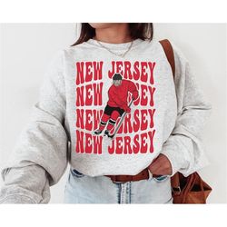 New Jersey Devil Sweatshirt \ T-Shirt, New Jersey Devil Sweater, Devils T-Shirt, Hockey Fan Shirt, Retro New Jersey Ice