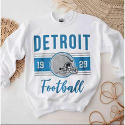 Vintage Detroit Football Sweatshirt, Detroit Football Comfort Color T-shirt, Detroit shirt, Lions Football Shirt