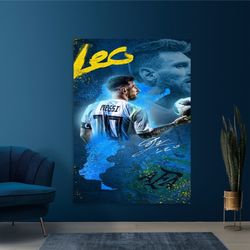 Lionel Messi Canvas, Champion Messi, TrendCanvas Argentina Legend Gift For Him, Canvas Football, Messi Messi Painting Ar